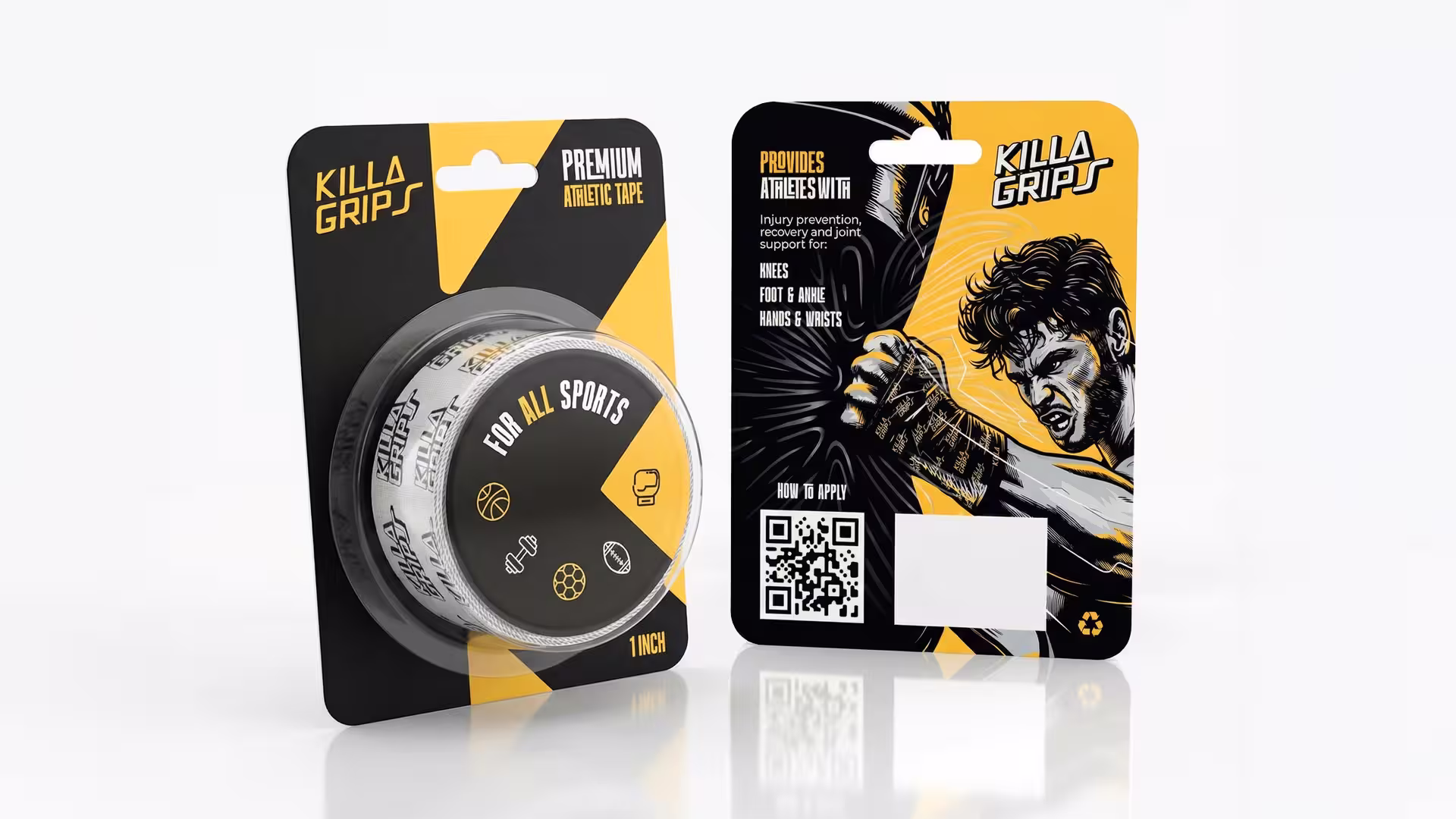 Killa Grips White Mockup